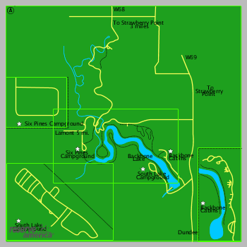 Backbone State Park Map Campsite Map - Backbone State Park, Ia - Reserveamerica